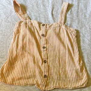 J. Crew Tan/orange and White Tank Top